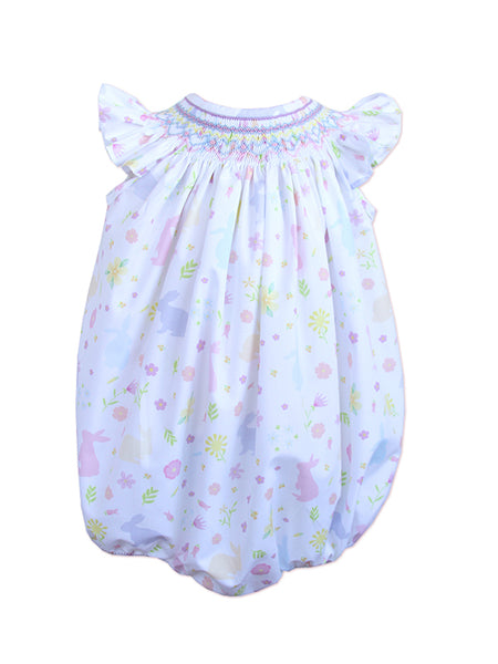 Baby girl smocked easter bubble best sale