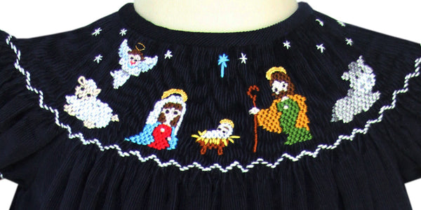 Nativity smocked outlet dress