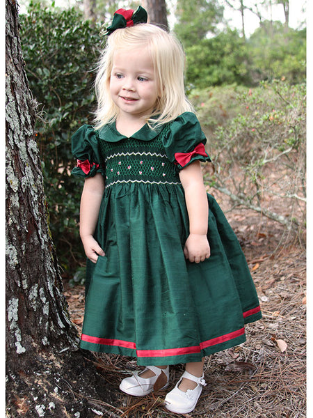 Silk smocked dresses for 2024 toddlers