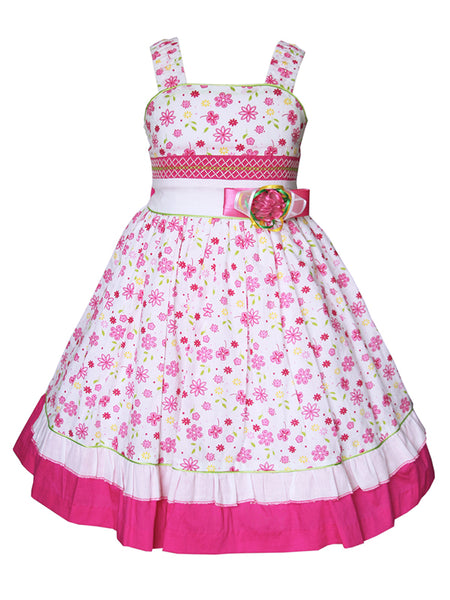 Girls Summer Floral Birthday Pink Dress Sophia