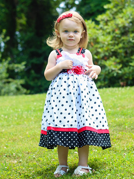 Baby Girls Minnie Ruffled Polka Dot Summer Dress